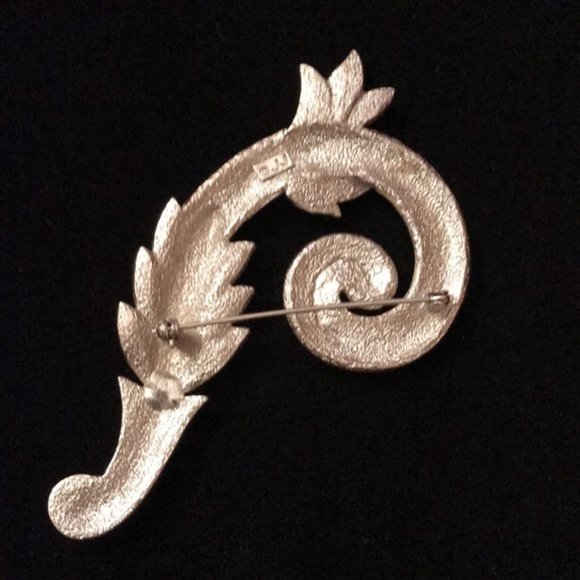 JJ Jonette Jewelry Vintage Silver Pewter Brooch - Picture 4 of 5